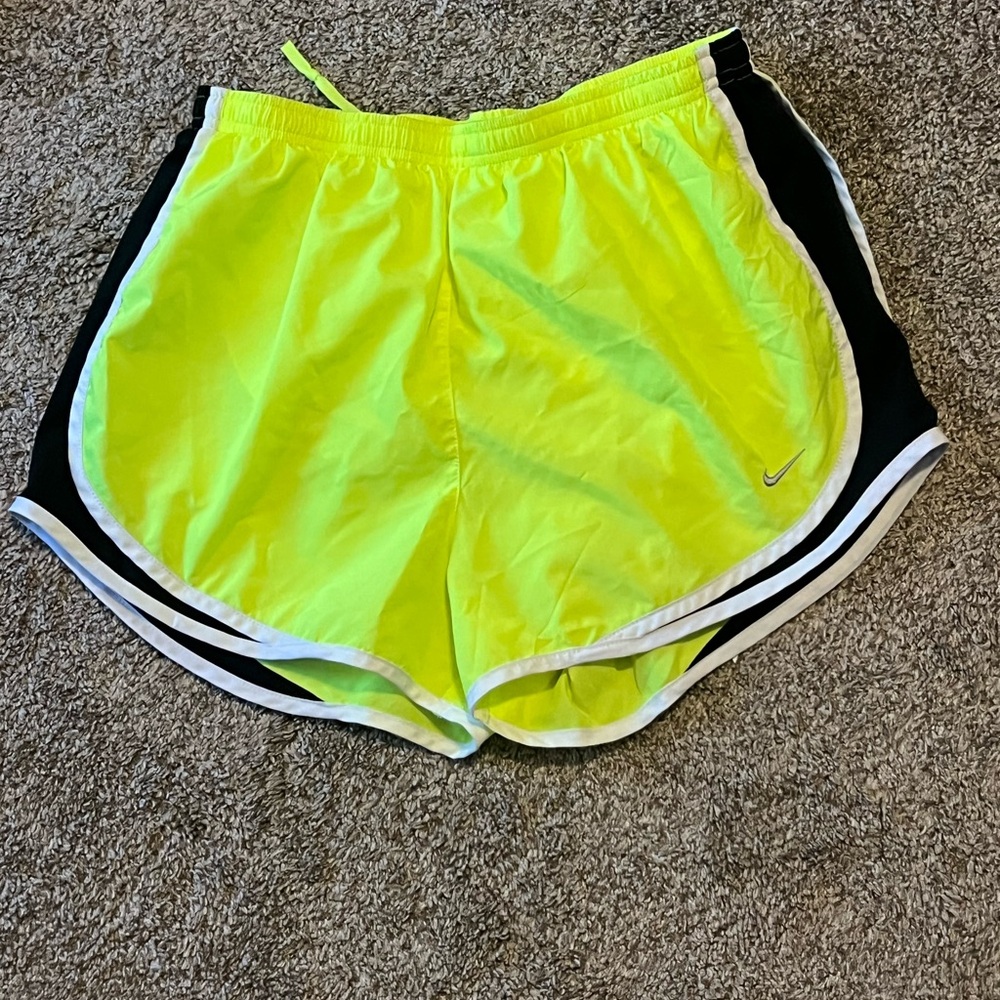 Nike Women's Bright Yellow Athletic Shorts